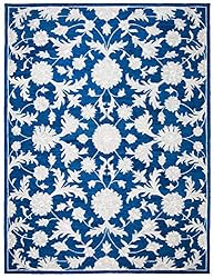 SAFAVIEH Micro-Loop Collection 9' x 12' Navy / Grey