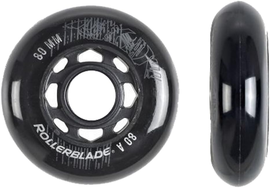 Rollerblade Urban Wheels (8Pack), Black, 80mm