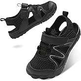 Leisfit Kids Sandals Boys Girls Wide Sandals Non-slip Toddler Water Sandal Shoes Lightweight Barefoot for Beach Swim Hiking