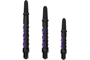 Harrows Dart Shafts Carbon ST Stems with Pyramid Rings, Multiple Lengths, Multiple Colours