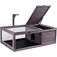 VEVOR Tortoise Habitat, Wooden Tortoise House Indoor & Outdoor