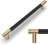 Amerdeco 10 Pack 7.5 Inch Matte Black Champagne Bronze Cabinet Pulls