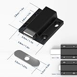 Tonitrui Magnetic Push Latches 4 Pack Black – Push to Open Cabinet Catches view 7