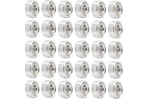 Saipe 30Pcs 693ZZ Ball Bearings, High Speed Silent Small Bearing Deep Groove Double Shield Bearing Miniature Carbon Steel Bearings (3mm x 8mm x 4 mm)