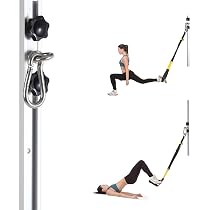 Space Saver Gym Resistance Band Wall Mount - Home Exercise Equipment With Adjustable Rail