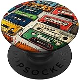 Retro Life Music Lover Cassette National Retro Day PopSockets Adhesive PopGrip