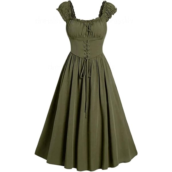 Amazon.com: fartey Renaissance Dress Women Victorian Medieval Costume  Empire Waist Irish Fairy Dress Retro Ren Faire Costume : Clothing, Shoes &  Jewelry