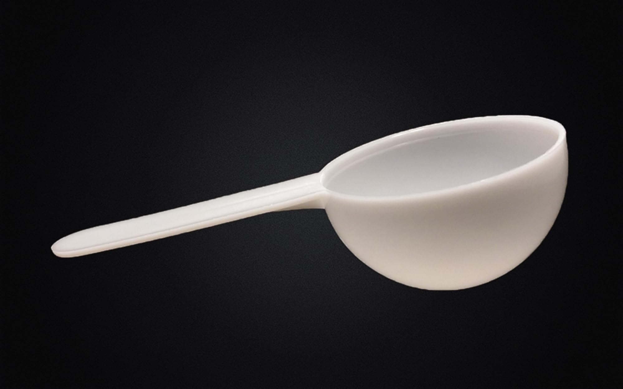 Rightpak 25ml 100 Pieces White Measuring Dosing Spoons, Resuable Handles Plastic Scoops | Ideal for Liquids, Powders, Granules, Spices, Home, Kitchen, Catering, Healthcare, Fitness