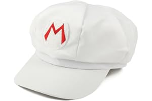 Armycrew Mario Luigi Wario Waluigi Fire Mario Embroidered Costume Newsboy Hat