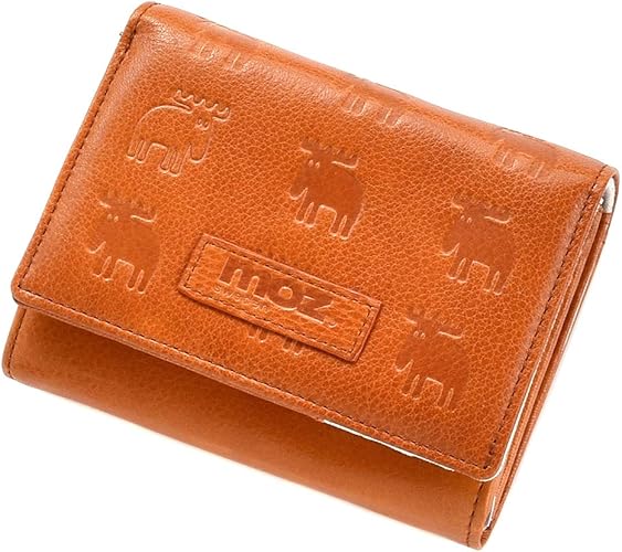 Amazon モズ Moz 折り財布 レディース 本革 大容量 二つ折り フラップ ショートウォレット No オレンジ 財布
