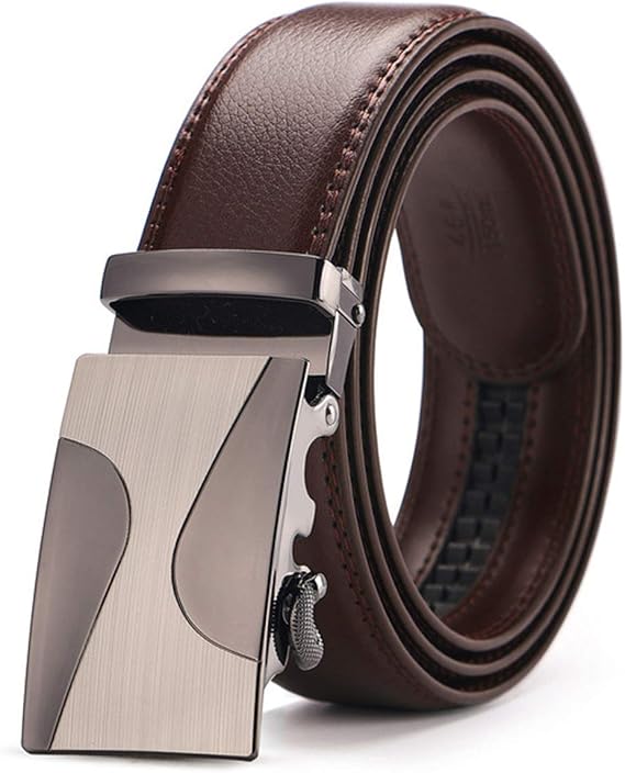 Amazon ファッション 有名 ラグジュアリー ベルト 男性用 トップセール 自動バックル ベルト ブランド レザーベルト Us サイズ 125cm ベルト 通販