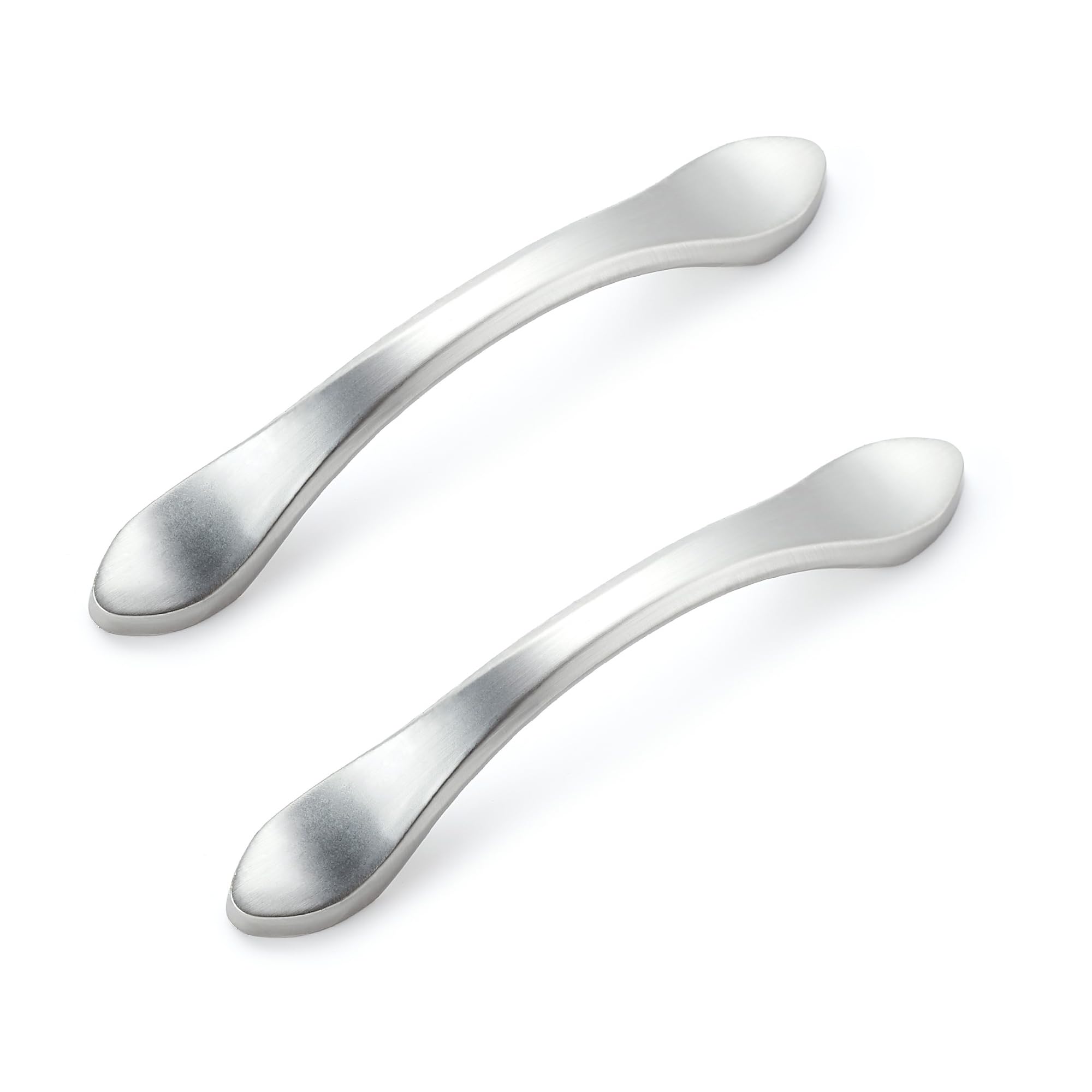 Photo 1 of LIMUR 10 Pack 3.75 Inch (96 mm) Hole Center Brushed Nickel Cabinet Pulls - Solid Zinc Alloy Kitchen Cabinet Handles, Drawer Pulls,Drawer Handle, Wardrobe & Dresser Handles, Cupboard Hardware