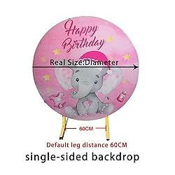Leowefowa Luxurious Black Silver Birthday Round
