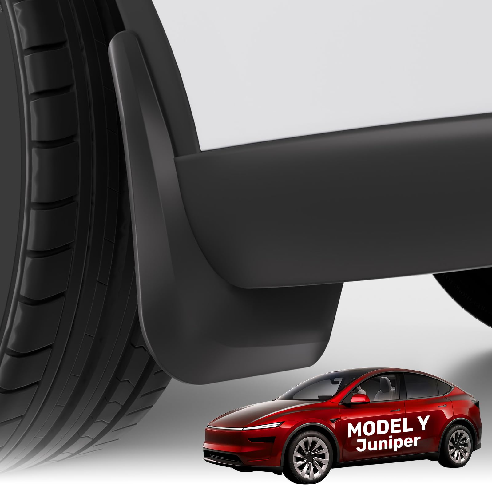 2025-2026 Model Y Splash Guards Zanch Mud Flaps For 2025 Tesla Model Y Juniper - No-Drill Splash Guards, 4-Piece Set Juniper Custom Fit Mud Flaps