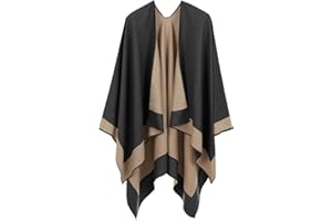 OWIF Women's Shawl Wraps Open Front Poncho Cape Oversized Sweaters Casual Cardigan Shawls for Fall Winter