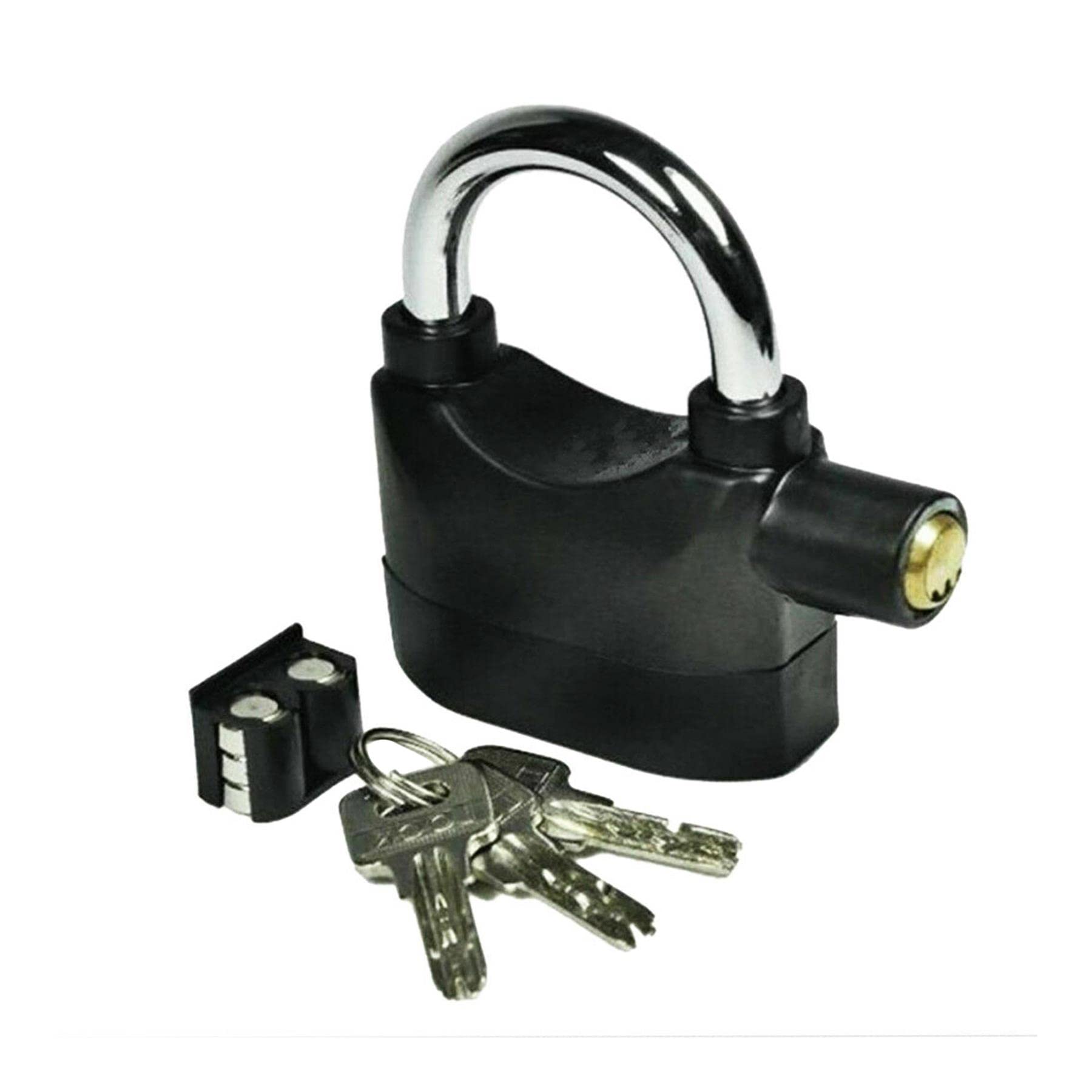 Laxzo ® Alarm Padlock Bike Lock Motorbike Anti Theft Alarm Lock Motion Sensor Security Weatherproof Short Shackle Padlock Bike Lock Wireless Siren Lock