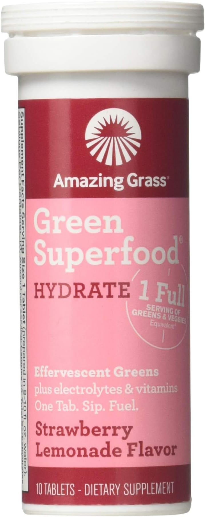 Amazing GrassStrawberry Lemon Hydrate Green Superfood, 10 CT