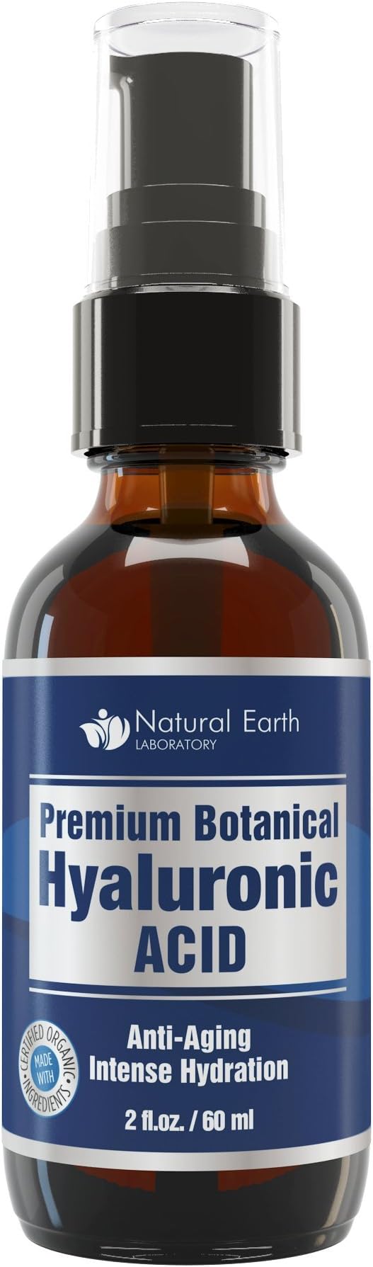Hyaluronic Serum. Moisturizer for face, skin, and neck. Premium Botanical sourced. 60 ML.