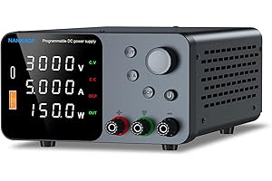 NANKADF DC Power Supply, Bench Power Supply with Encoder Adjustment, 5V/3.6A USB&Type-C Quick-Charge, Adjustable Power Supply with Output Enable/Disable Button, Short Circuit Alarm