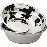 Morcte 4-Pack Stainless Steel Metal Prep Bowl, Mixing Bowl, 2 Quart