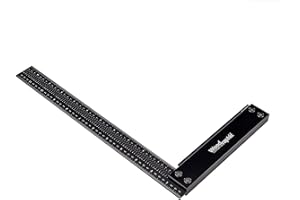 WOODRAPHIC Professional Square Ruler for Measuring and Marking - Aluminum Steel Framing Tool for Professional Carpentry Use (