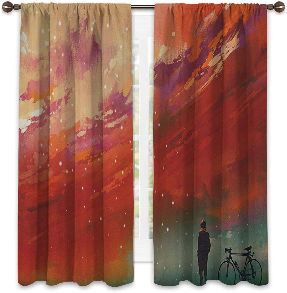 Cortina estampada para puerta de vidrio, 84 x 108 l, cortina