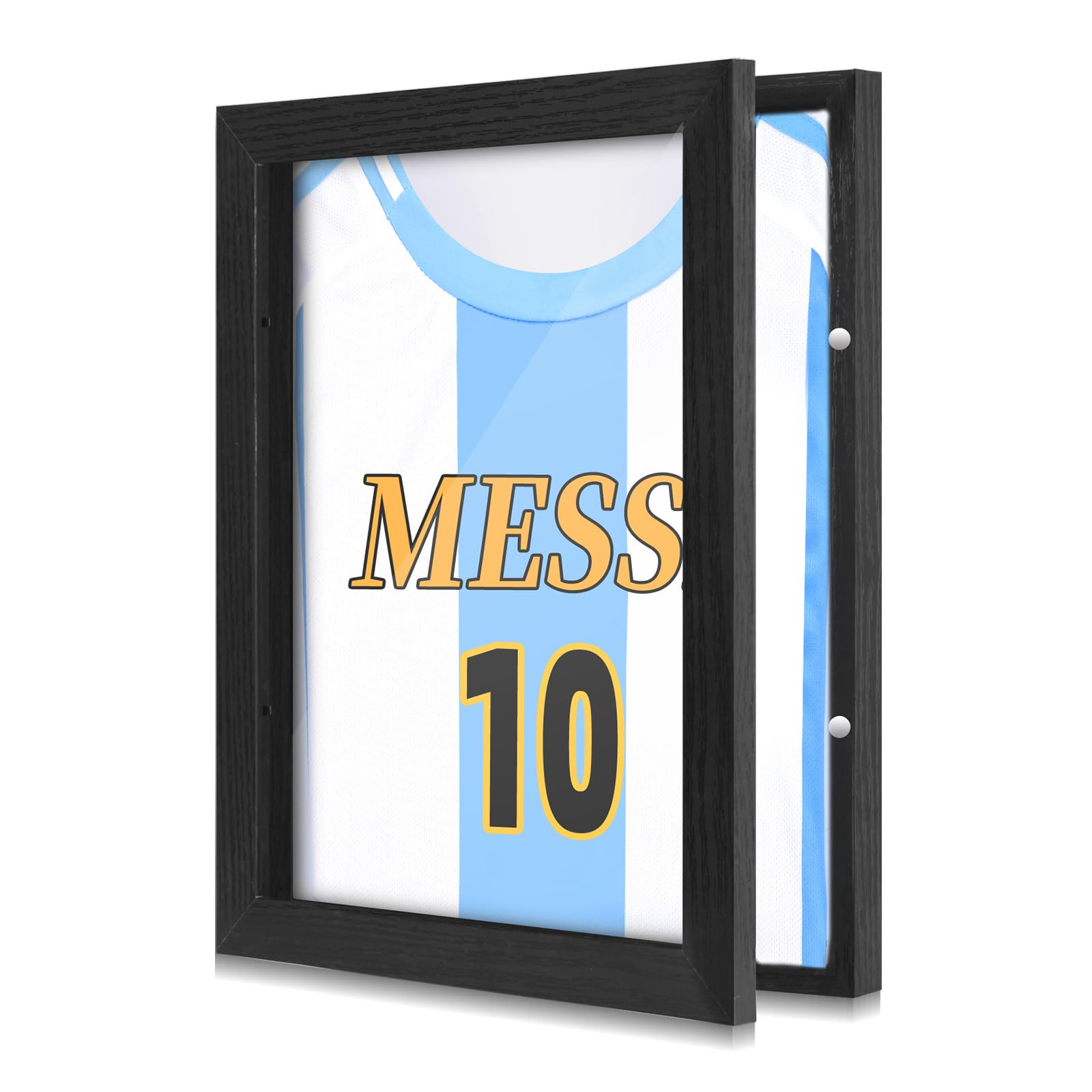 Photo 1 of 1 Pack T Shirt Frames for Wall Display, 11" x 14" Shadow Box, Wood Jersey Frame Display Case Depth of 1", T-Shirt Frames with 98% UV Protection Acrylic, Display Case for Shirts, Jerseys