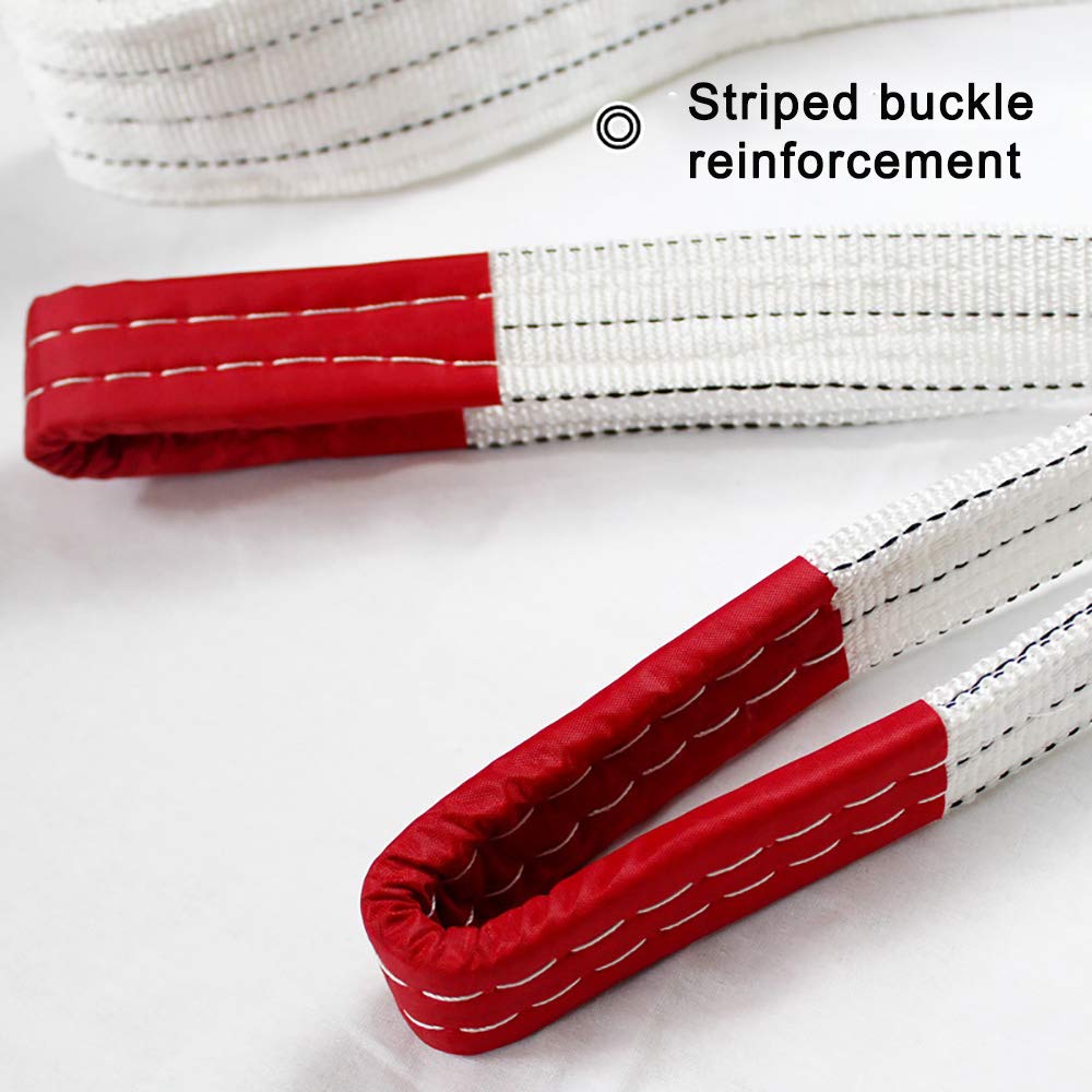 Powerful Tools Duplex Webbing Lifting Sling Strap, 2/3T, 2M, Polypropylene, White, 2T 2M - Image 4