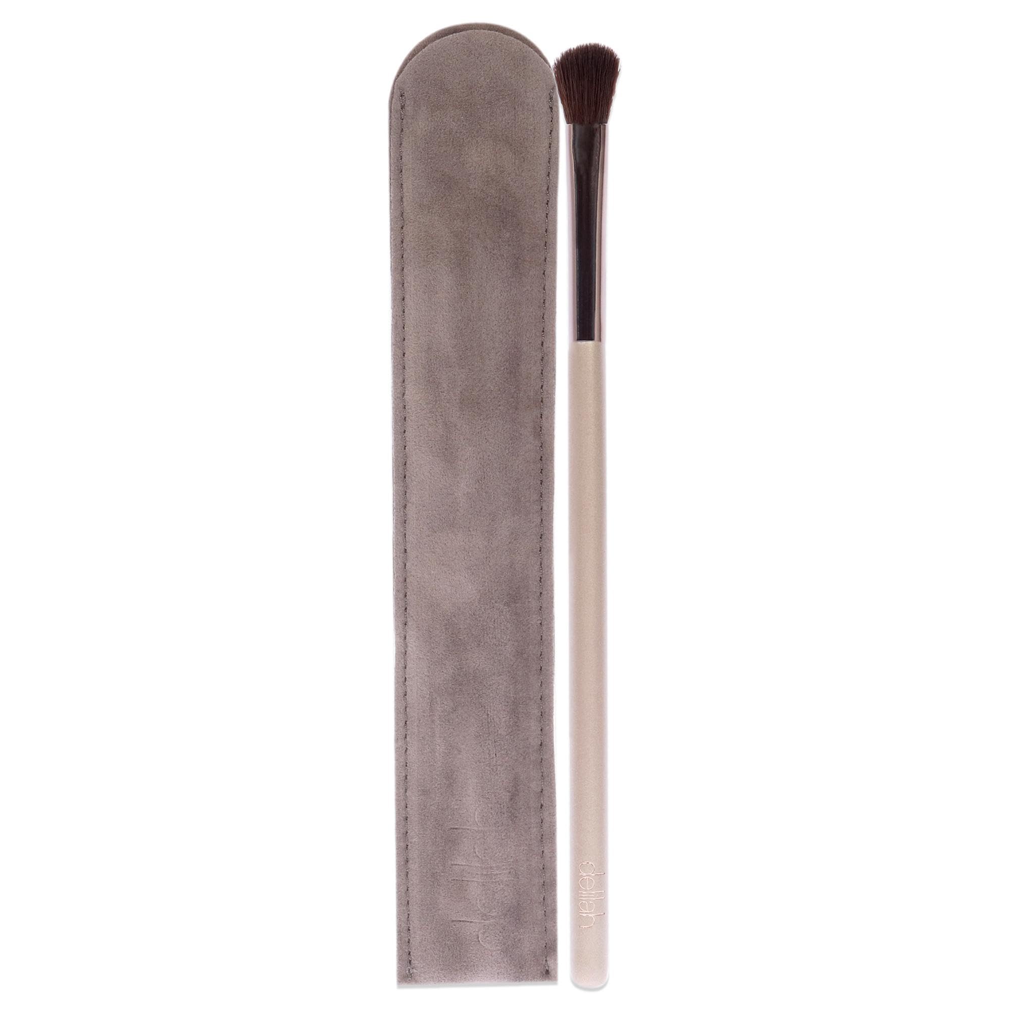 delilah - Precision Eyeshadow Brush - Perfect for Cream and Powder Eyeshadow - Vegan Makeup Tool, Blending and Contouring - Wooden Handle - Synthetic Fibre - For all Skin Type - Cruelty Free - 1 pc