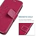 iPhone 6, iPhone 6s 4.7 Inch Case - MOLLYCOOCLE Natural Luxury Hot Pink Stand Wallet Purse Credit Card ID Holders Magnetic Flip Folio TPU Soft Bumper PU Leather Ultra Slim Fit Cover for iPhone 6, 6s