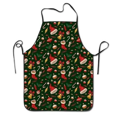 SPHGdiy Christmas Ringbell Candy Tree Deluxe Personalized Kitchen Apron