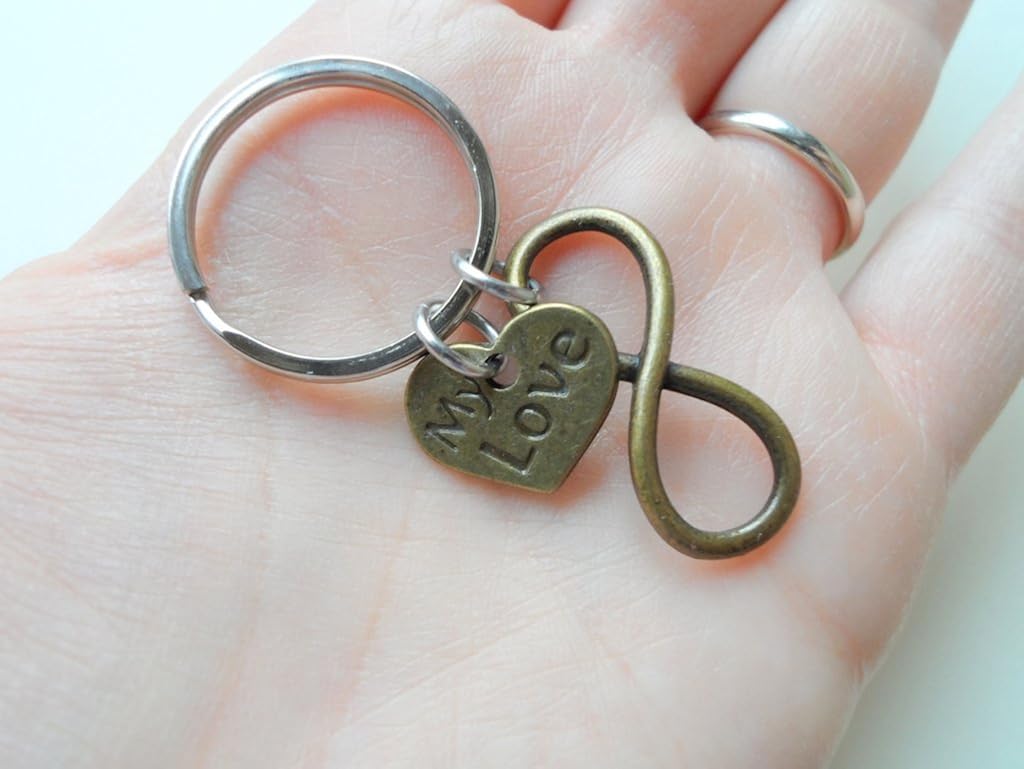 JewelryEveryday My Love Infinity Symbol Keychain - You and Me for Infinity S, Bronze - Image 4