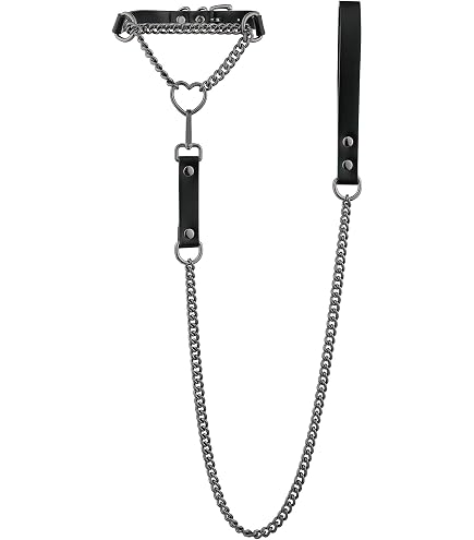 Collier BDSM Noir à Pointes - Large Choker Gothique de Posture