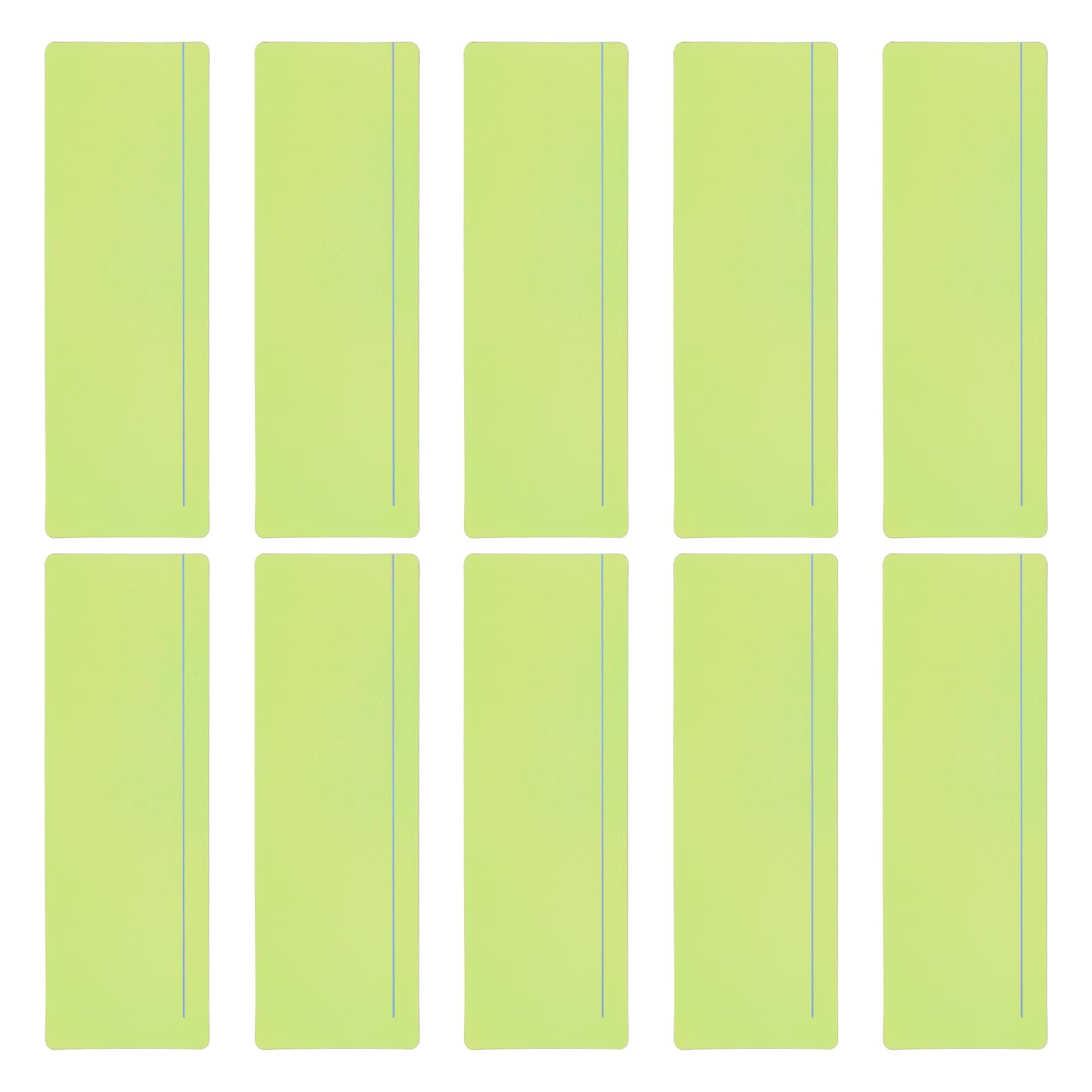 PATIKIL Guided Reading Strips, 10pcs Tracking Highlight Colored Overlay Bookmark Reduce Visual Stress Teaching Supplies with Line for Classroom, Light Green