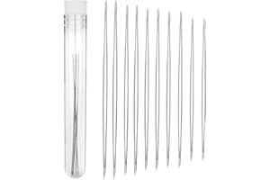 Beading Needles, Beads Needles Seed Beading Open Bead Needle Big Eye Embroidery for Jewelry Making Bracelet Necklace 5 Size 1