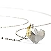 Renaiz Geometric Gold Initial Necklaces for Women, Trendy Low Poly Letter Necklace in 14K Real Gold Plated, Chain 14"-24", Unique Gold/Silver A-Z Pendant, Personalized Name Necklace for Women Gift