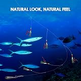 Luroad 6Pcs Sea Fishing Rigs 30 Hooks Mackerel Feathers Glow Beads Luminous Lure view 5