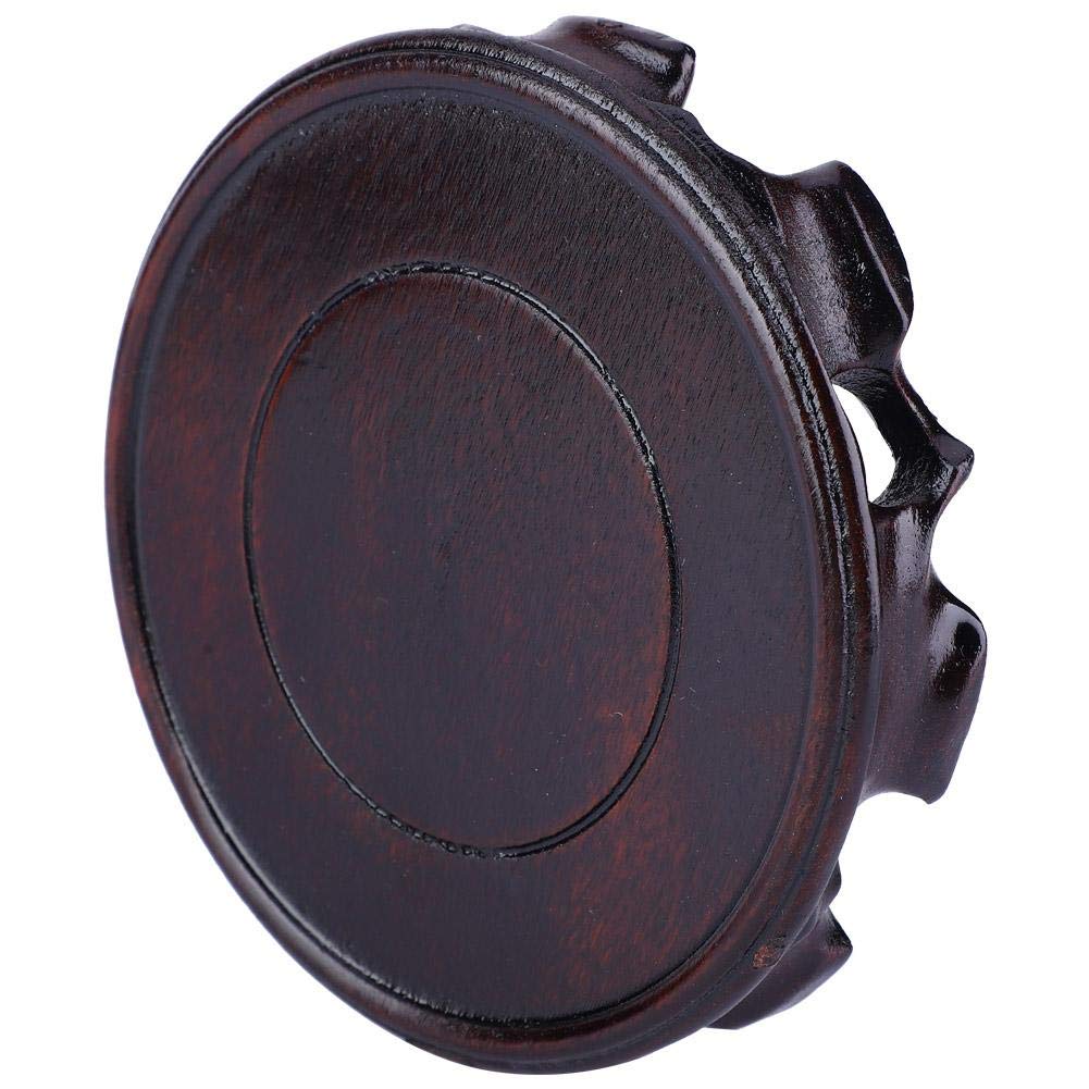 Hztyyier 11cm inner diameter, 2.5cm height wooden display stand for teapot, vase, bonsai ornament