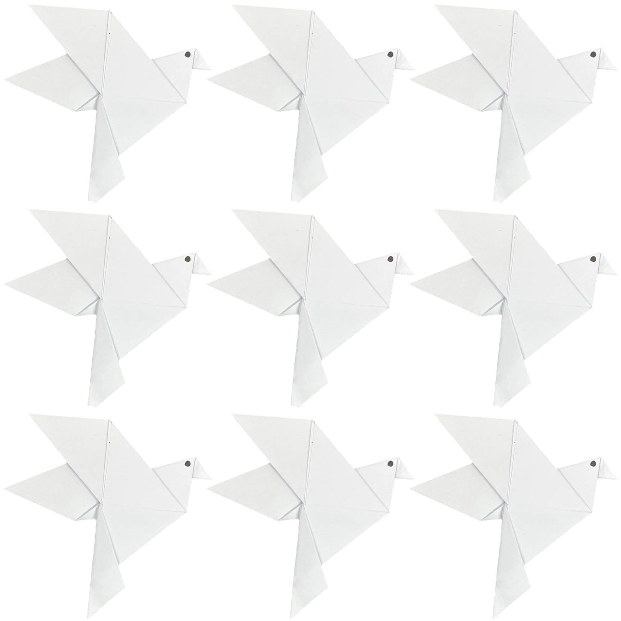 HAOBIN 36 Pieces Origami Peace Dove Decoration Origami Dove Handmade Origamis Bird Folded Paper Peace Dove Bird Paper Origami Paper Cranes for Wedding Party Background Home Decor