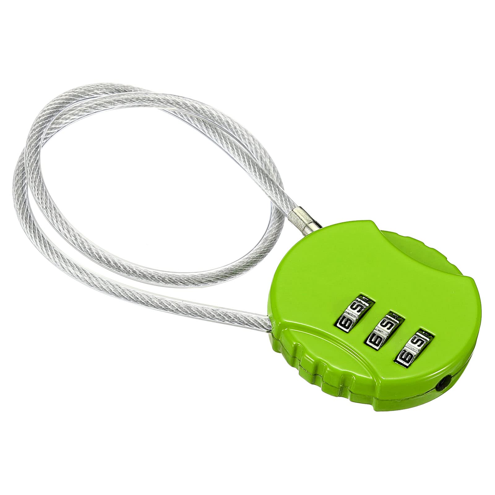 PATIKIL Combination Lock 12 Inch, 3 Digit Outdoor Waterproof Code Padlock with Wire Rope for Luggage Gym Locker Fence Toolbox Backpack, Green