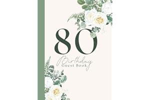 80th Birthday Guest Book: keepsake & memory book to write your blessings, wishes and paste photos I gift idea for women or me