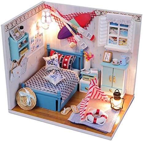 Amazon Tsuway 日本語説明書付 Diy ドールハウス 手作り 工作 キット Led ミニチュア 夏 部屋 M010 プラモデル 通販