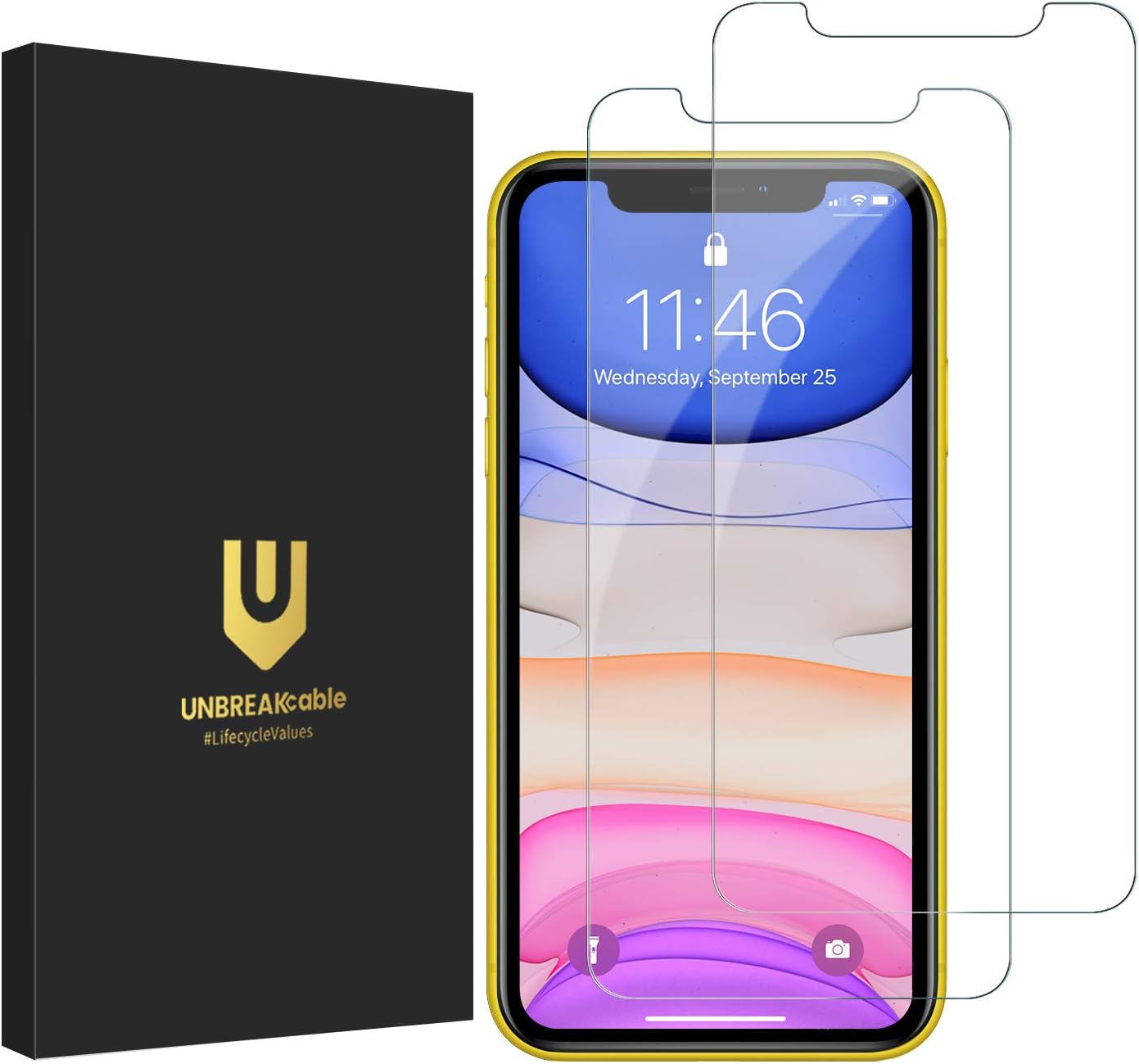 UNBREAKcable Screen Protector iPhone 11/XR, Phone Screen Protector, Anti-Scratch/Fingerprint, Bubble Free, Perfect fit