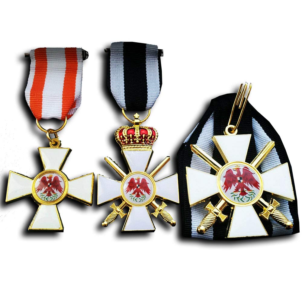 Replicamilitarymedals Military Medal Order of the Red Eagle 1st 2nd 3rd Class Prussian WW1 German Medal SET Repro