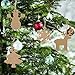 WINOMO Christmas Kraft Paper Tags 100pcs with Rope Xmas Gift Parcel Tags Tree Snowflake Deer Snowman Scalloped