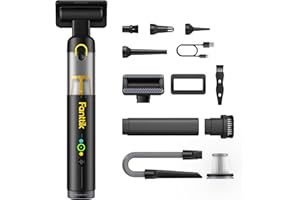 Fanttik Slim V10 APEX Cordless Car Vacuum, 4-in-1 Portable Mini Handheld Vac, 19kPa Suction Power, Upgraded Smart Digital Display, 2 Suction Modes for Small Jobs, Car, Office Desk, Keyboards (Black)