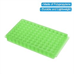 PATIKIL 96 Wells Tube Rack, 2pcs Vial Rack Double