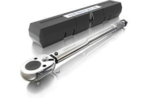 NEBICALS 3/8-inch Drive 10-80 ft lb/13.6-108.5 N.m Chrome Dual-Direction Click Torque Wrench,14'' Length, High Accuracy for Car & Motorcycle, Spark Plug, Oil change, Intake manifold.