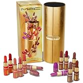 MAC Cosmetics Limited Edition Golden Girls Miniature Lustreglass Lipstick Vault x 12 - Vault and 12 Mini Lipsticks - Travel Size