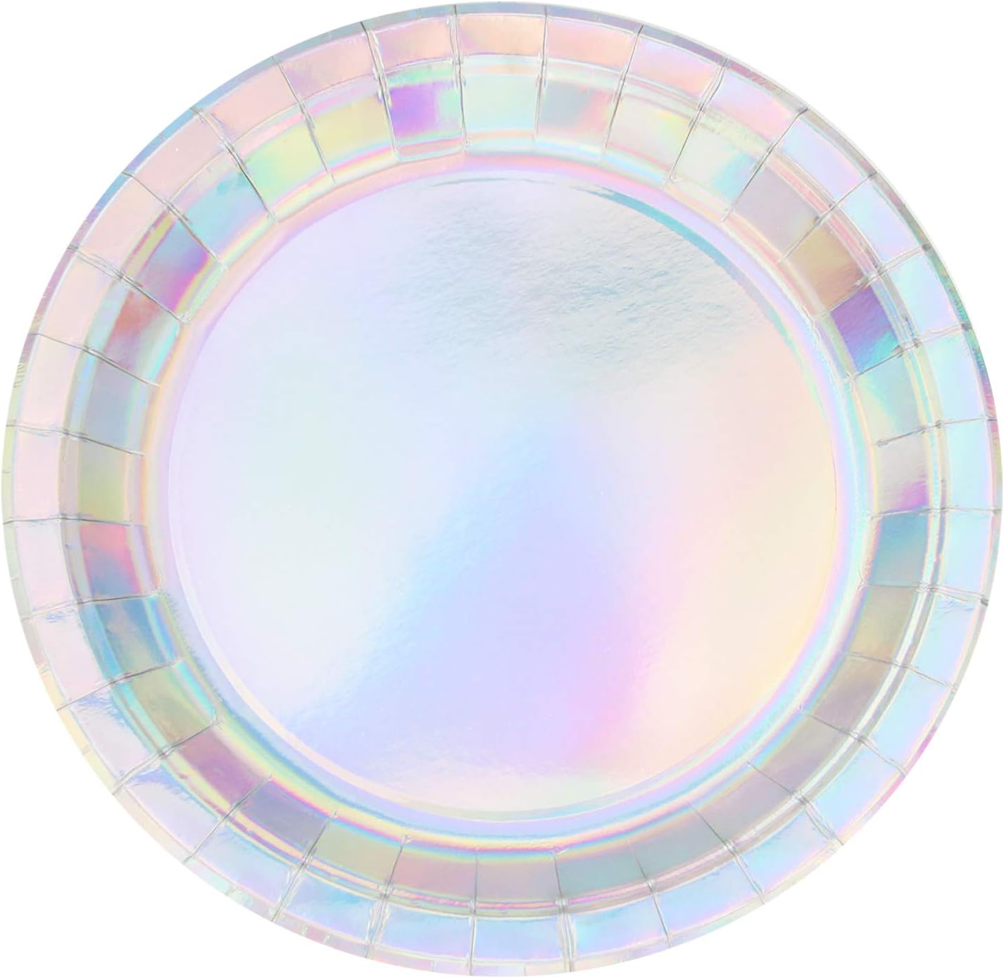 Pack of 100 Silver Disposable Shiny Foil Paper Plates, Round 9", Party Supplies for Appetizer, Lunch, Dinner, or Dessert